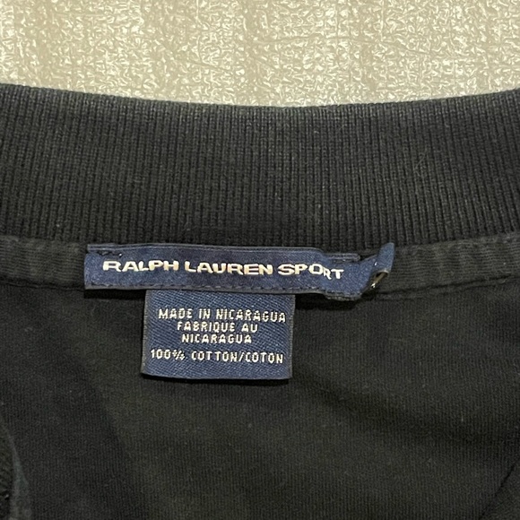 Ralph Lauren Sport Black Polo Shirt with Purple Accent Size Small - Picture 6 of 13